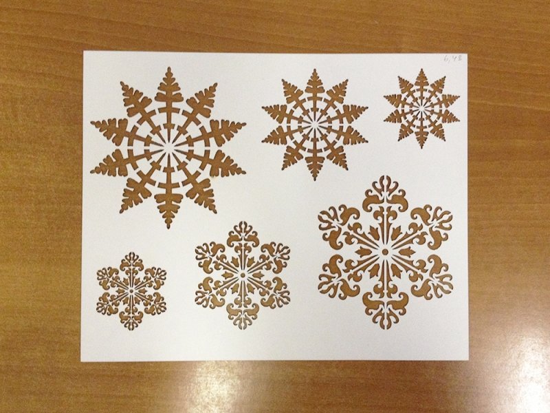Снежинки трафареты для декупажа