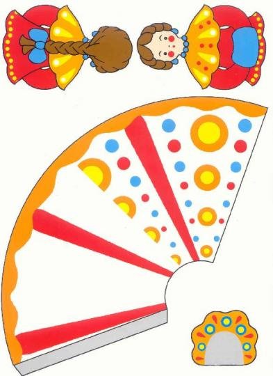 Дымковская игрушка из бумаги