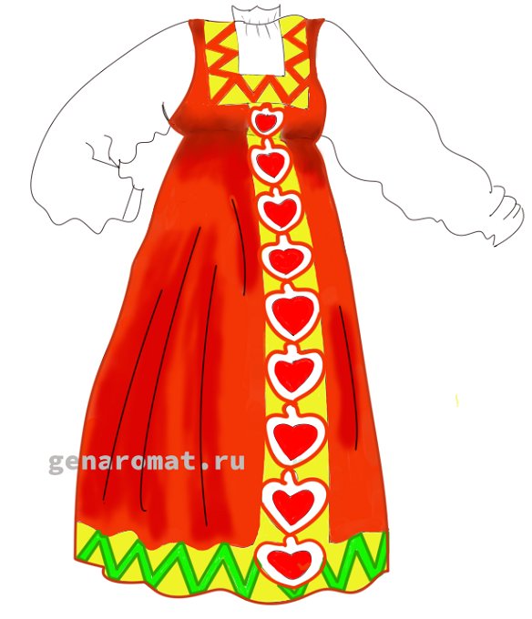 Русский национальный костюм рисунок