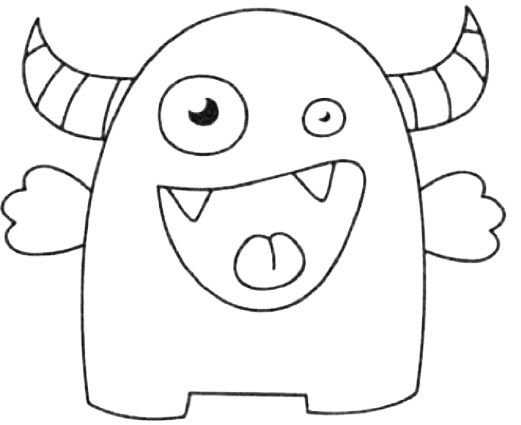 Трафарет монстр