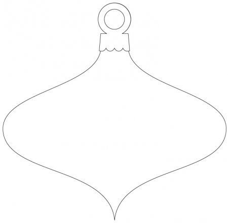 Трафарет елочной игрушки для вырезания