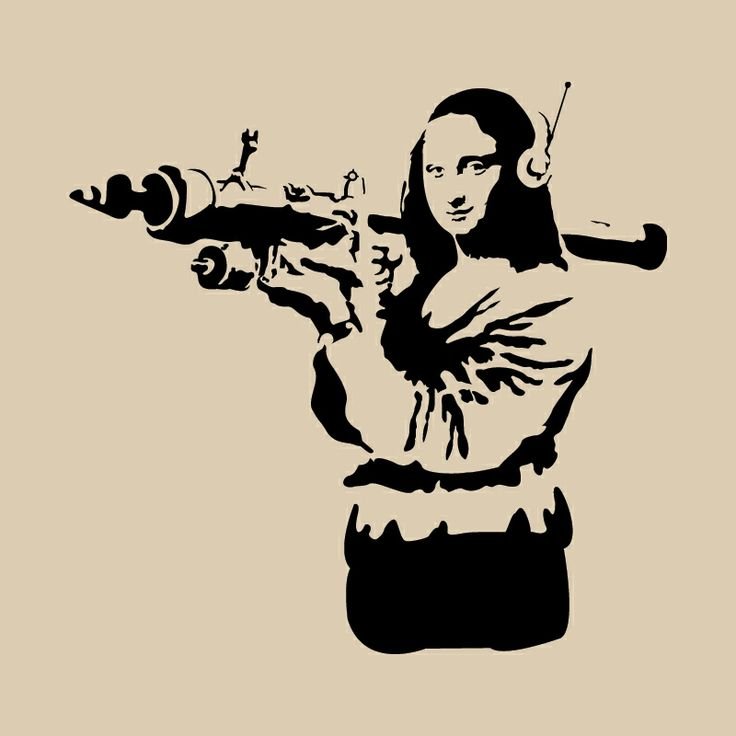 Трафаретное граффити Бэнкси