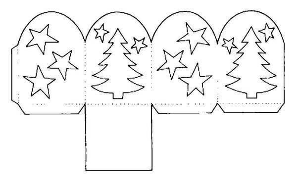 Трафарет новогоднего фонарика