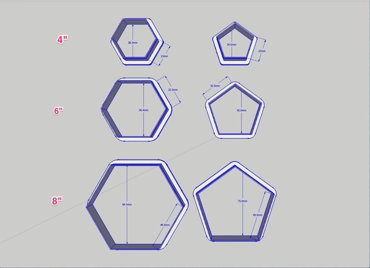 Шестигранник на 32 чертеж