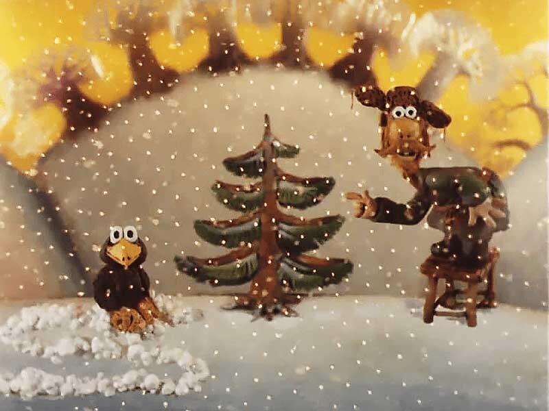 Мужик из мультфильма падал прошлогодний снег