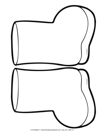 Сапожок трафарет