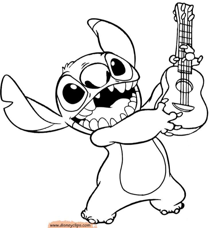 Стич картинки раскраски