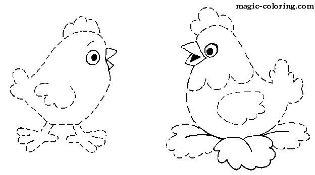 Курица обвести по контуру