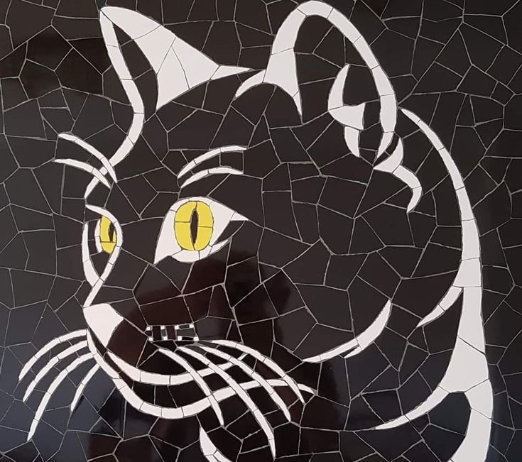 Кошка мозаика рисунок