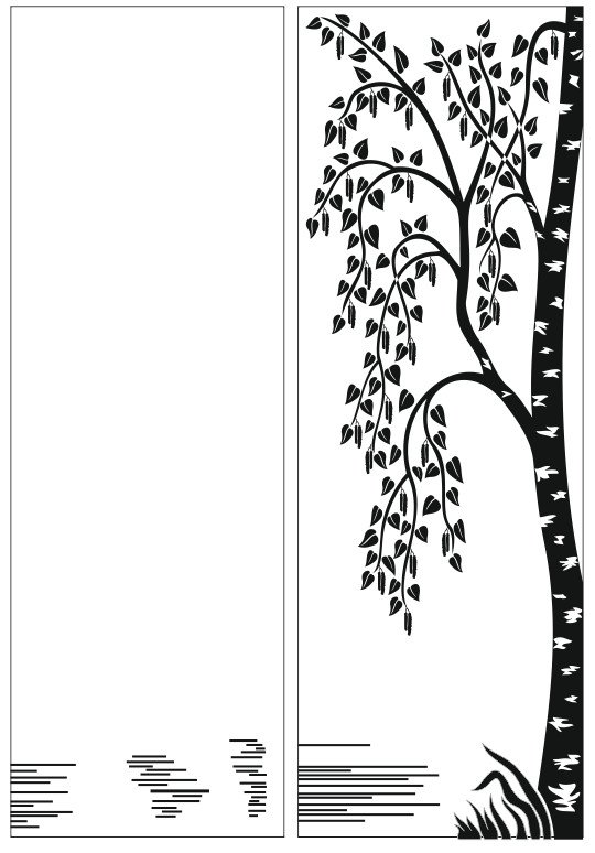 Силуэт березы