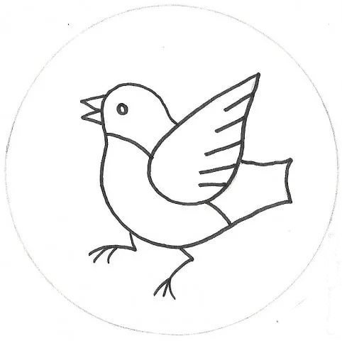 Шаблон птицы для аппликации