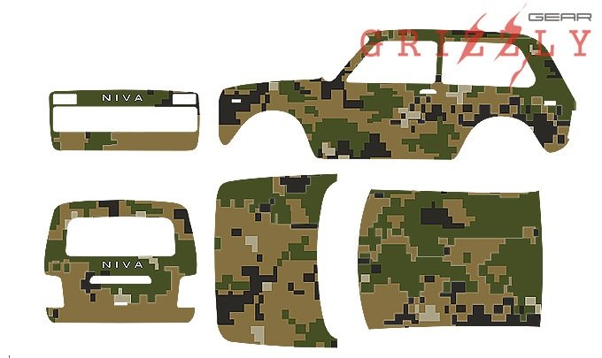 Макет камуфляжа для авто