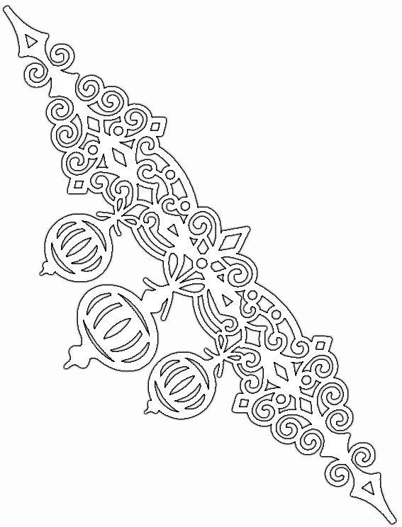 Ажурные трафареты на новый год