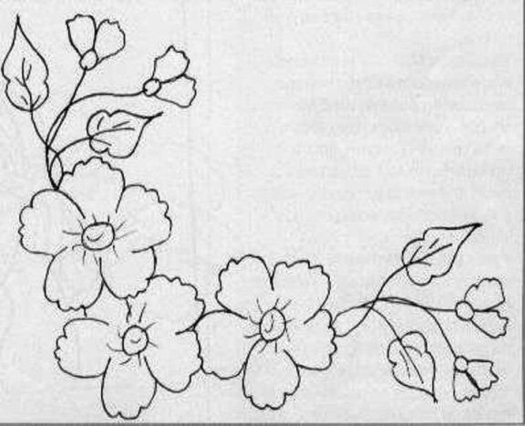 Цветы эскиз для вышивки