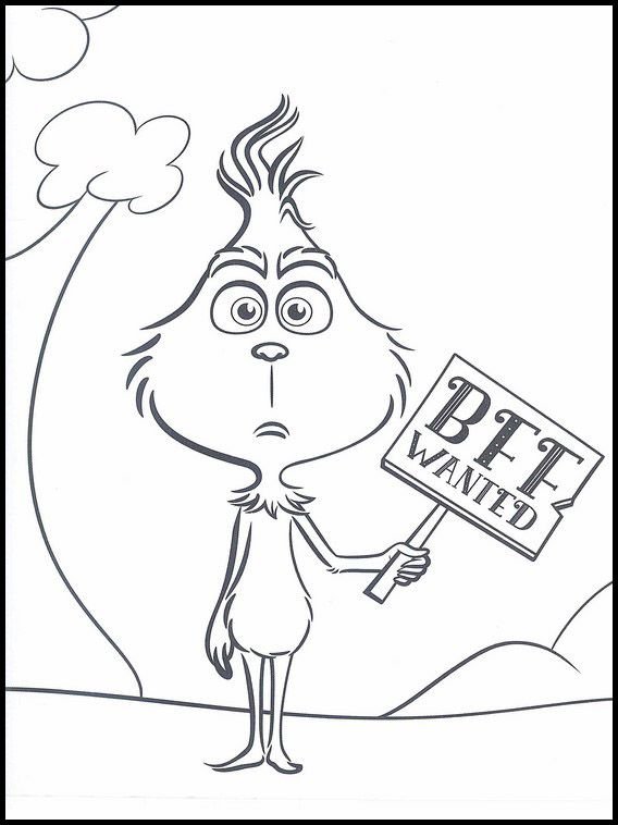 Рисунок Гринча раскраска