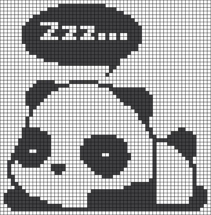 Рисунки по клеточкам чб