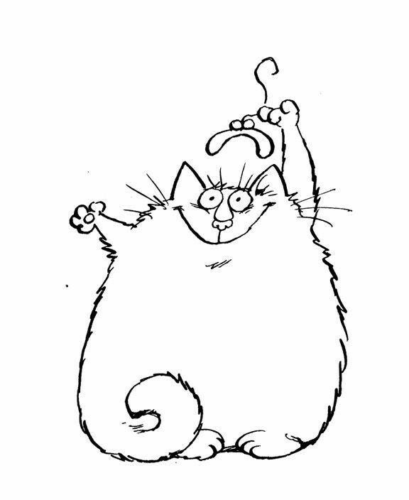 Раскраски смешные котики