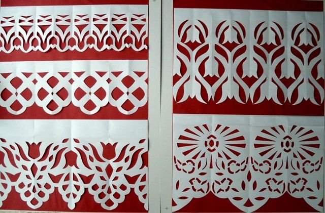 Ажурный узор из бумаги