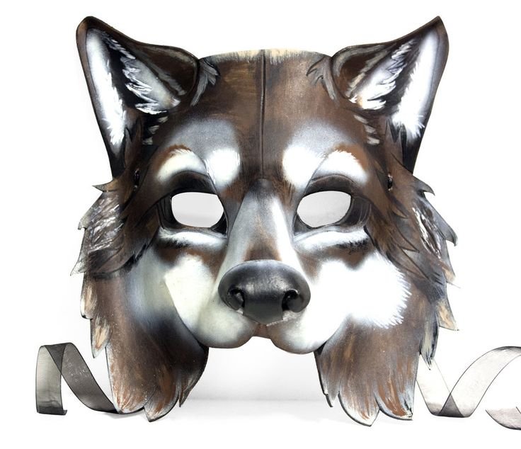 Маска волка Формат а4