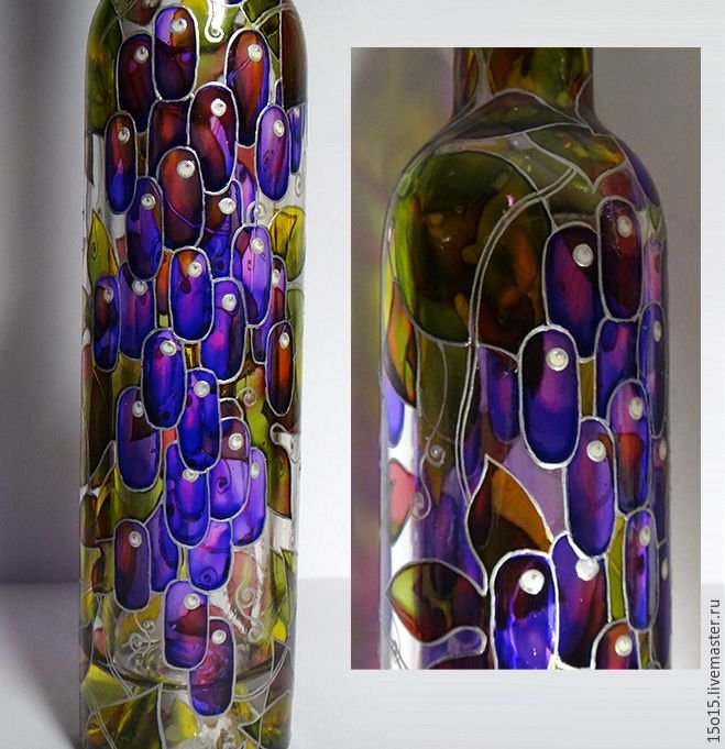 Витраж на бутылке