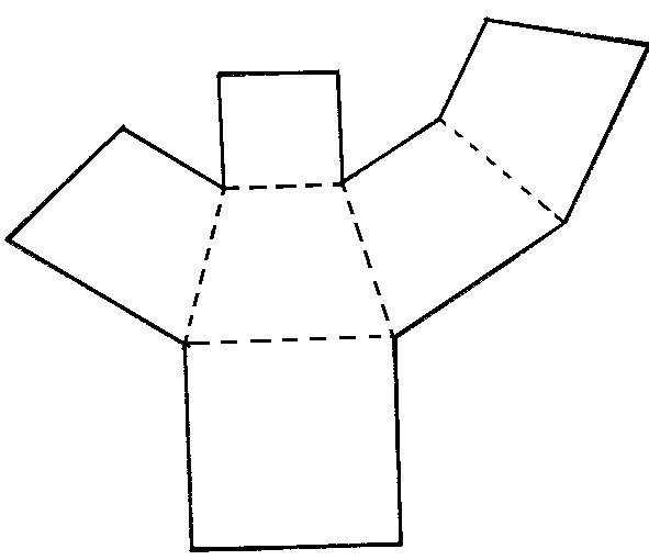 Правильная четырехугольная усеченная пирамида развертка