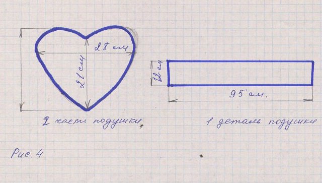 Подушка сердечко выкройка