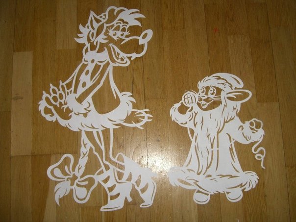 Новогодний заяц на окно