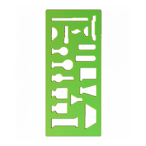 Трафарет химика СТАММ отливная шкала пластиковый зеленый тт51