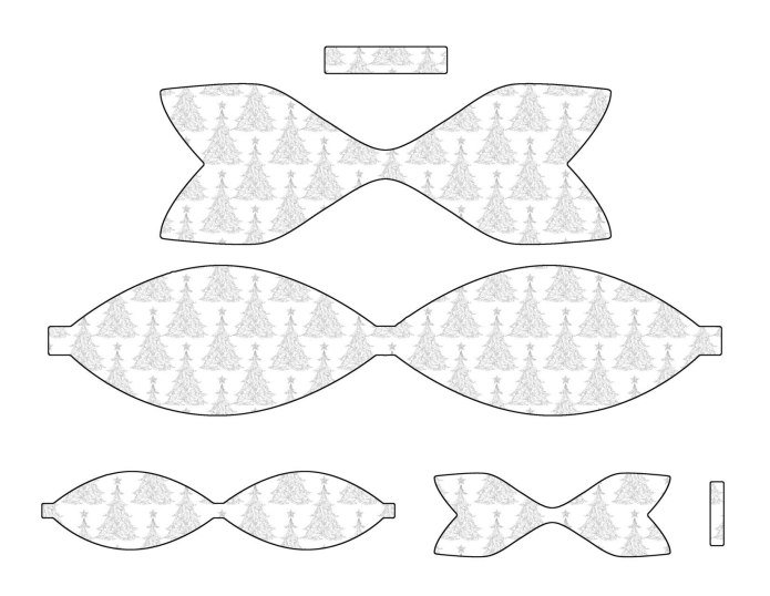 Бантик трафарет