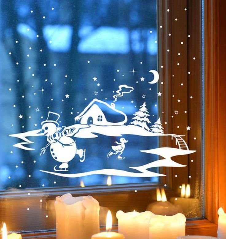 Новогодние сюжеты на окна