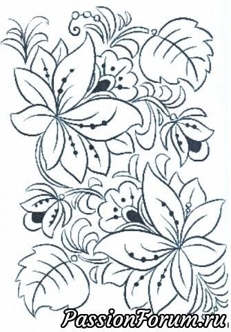 Хохлома роспись трафареты