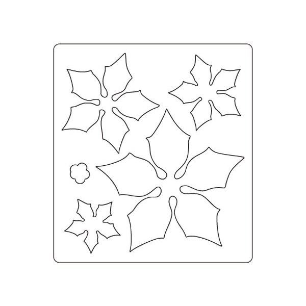 Шаблон новогоднего цветка