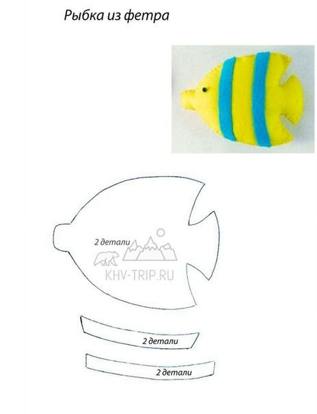 Мягкая игрушка рыбка выкройка