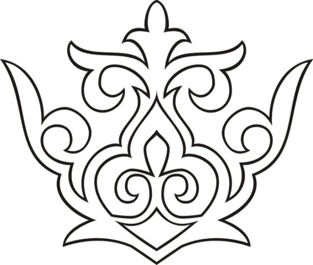 Казахский национальный орнамент Кошкар муйиз