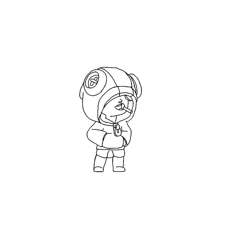 Леон БРАВЛ старс раскраска