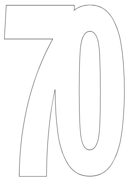 70 Лет трафарет