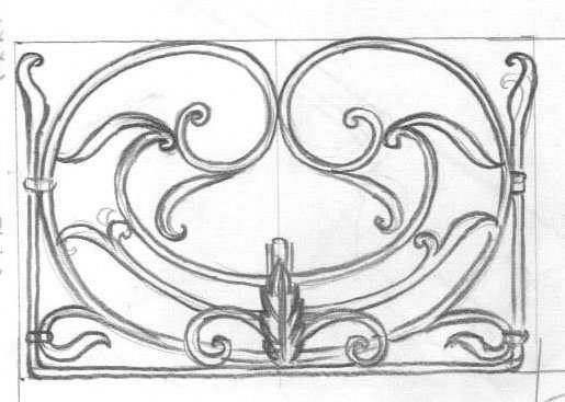 Решетка на камин кованая