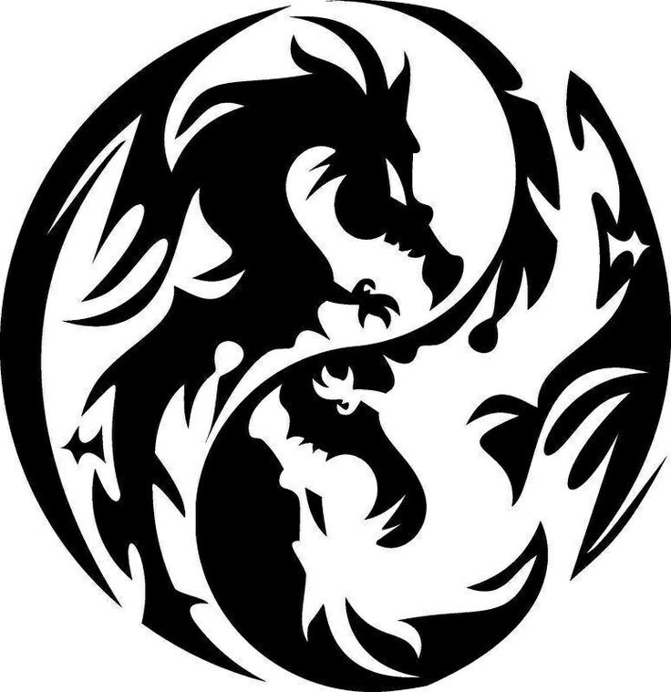 Китайский дракон Инь Янь