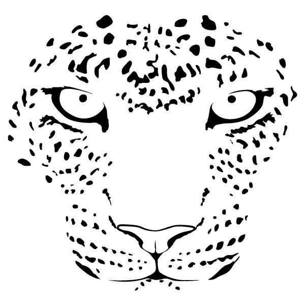 Барс трафарет