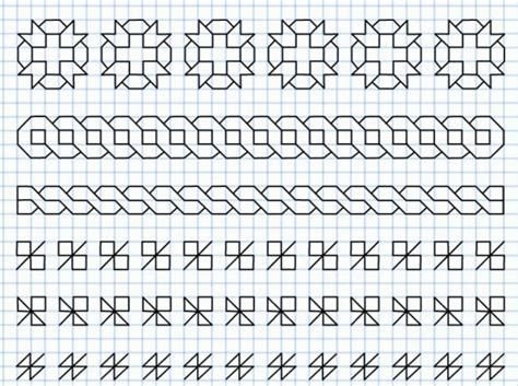 Узоры по клеточкам в тетради