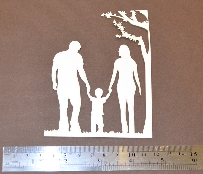 Макет семьи для вырезывания