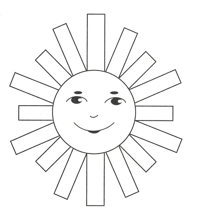 Солнце трафарет для детей