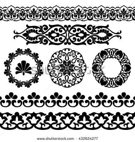 Узбекский узор вектор пахта