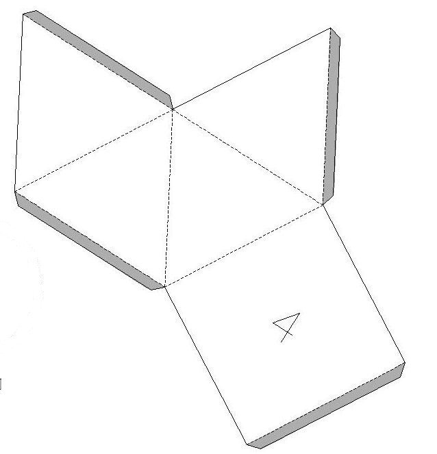 Развертка правильной четырехугольной пирамиды