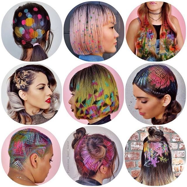 Трафаретное окрашивание волос