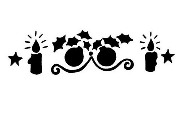 Новогодние трафареты на окна для искусственного снега