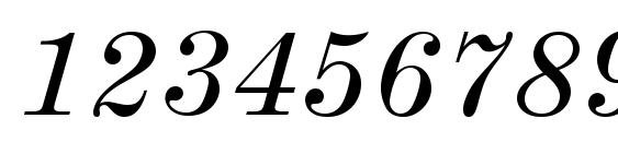 Цифры курсивом