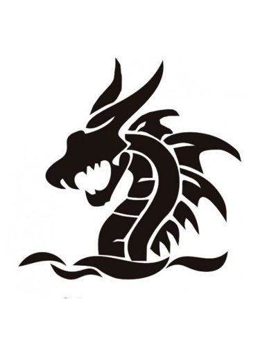 Трафареты драконов