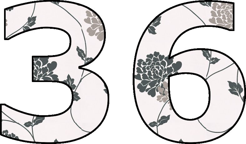 Трафарет для торта цифра