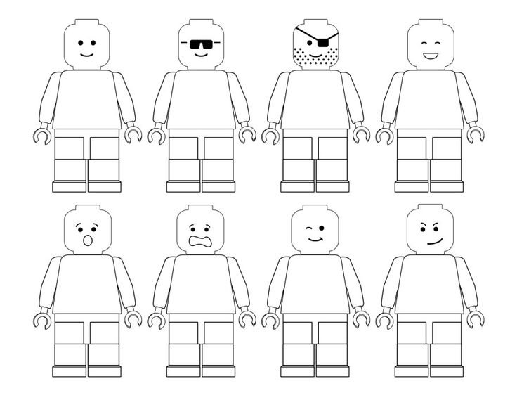 Раскраска лего человечки